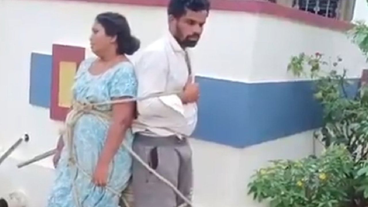 ಅಕ್ರಮ ಸಂಬಂಧ ಹೊಂದಿದ್ದ ಜೋಡಿಯನ್ನು ಕಟ್ಟಿ ಹಾಕಿ, ಶುದ್ಧೀಕರಣ ಮಾಡಿದ ಸ್ಥಳೀಯರು!