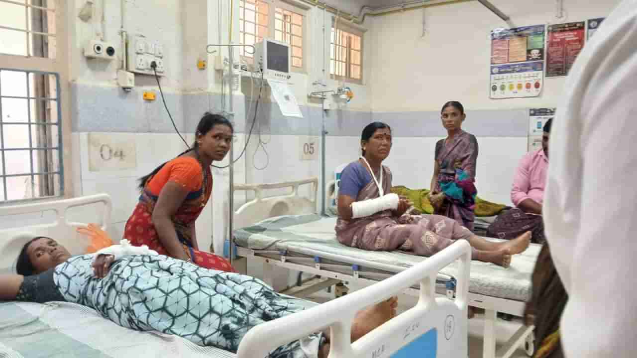 ಕೊಪ್ಪಳದಲ್ಲಿ ಟಾಟಾ ಏಸ್​ ವಾಹನ ಪಲ್ಟಿಯಾಗಿ ನರೇಗಾ ಕಾರ್ಮಿಕರಿಗೆ ಗಾಯ