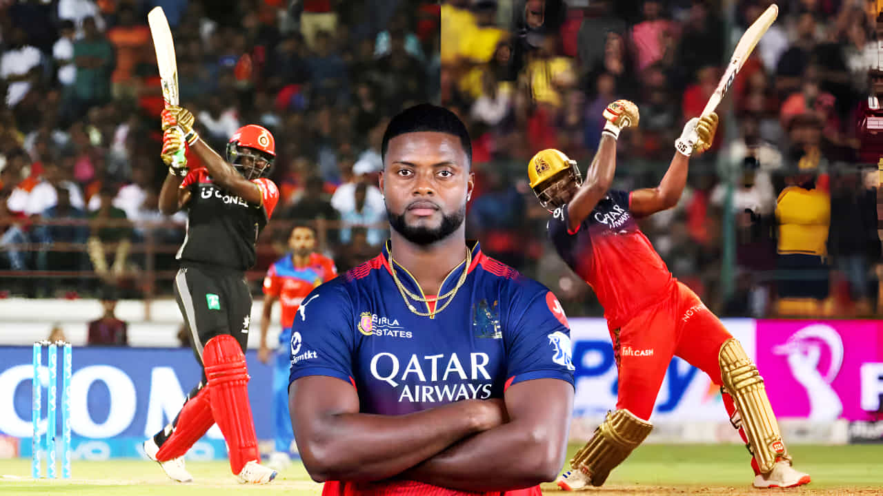 IPL 2025: ಇಂಡಿಯನ್ ಪ್ರೀಮಿಯರ್ ಲೀಗ್ನಲ್ಲಿ ರೊಮಾರಿಯೊ ಶೆಫರ್ಡ್ (Romario Shepherd) ಹೊಸ ದಾಖಲೆ ಬರೆದಿದ್ದಾರೆ. ಅದು ಕೂಡ ದಾಖಲೆಗಳ ಸರದಾರ ಕ್ರಿಸ್ ಗೇಲ್ ಹೆಸರಿನಲ್ಲಿದ್ದ ಭರ್ಜರಿ ದಾಖಲೆಯನ್ನು ಮುರಿಯುವ ಮೂಲಕ ಎಂಬುದು ವಿಶೇಷ. ಬೆಂಗಳೂರಿನ ಚಿನ್ನಸ್ವಾಮಿ ಸ್ಟೇಡಿಯಂನಲ್ಲಿ ನಡೆದ ಐಪಿಎಲ್ನ 52ನೇ ಪಂದ್ಯದಲ್ಲಿ ರೊಮಾರಿಯೊ ಶೆಫರ್ಡ್ ಸ್ಪೋಟಕ ಅರ್ಧಶತಕ ಬಾರಿಸಿದ್ದರು.