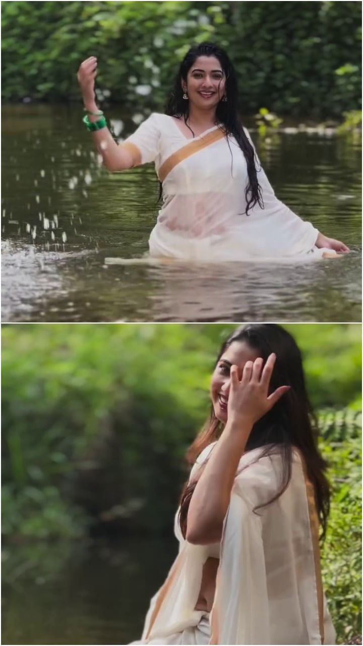 ಸೀರೆ ಉಟ್ಟು ಹಳ್ಳದ ಮಧ್ಯೆ ಆಟ ಆಡಿದ ಸೋನಲ್