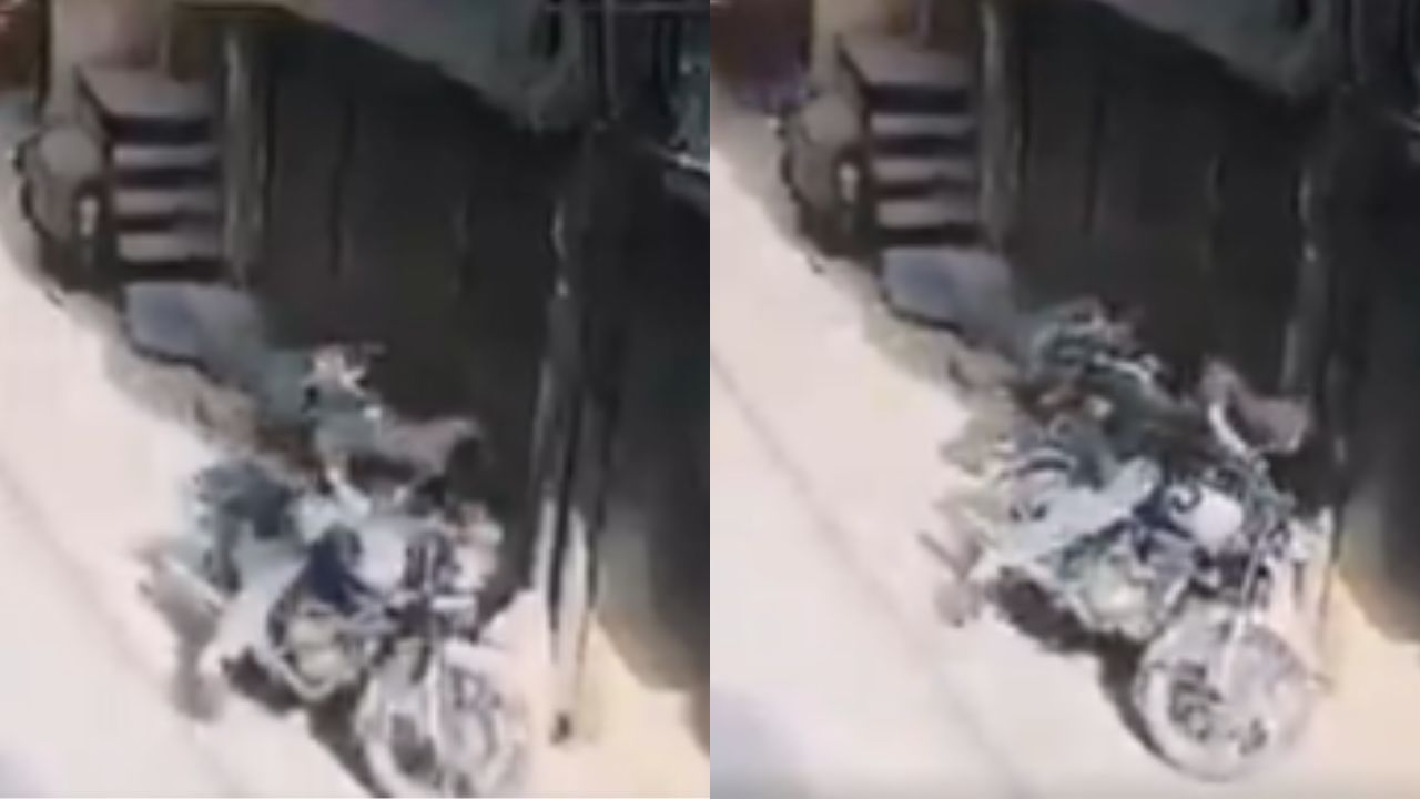 ಬೈಕ್ ಓಡಿಸುತ್ತಿರುವಾಗಲೇ ಹೃದಯಾಘಾತ, ಆಘಾತಕಾರಿ ವಿಡಿಯೋ ವೈರಲ್