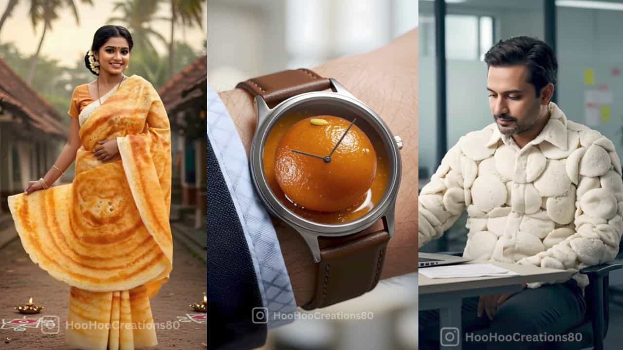 ಮಸಾಲೆ ದೋಸೆ ಸೀರೆ, ಇಡ್ಲಿ ಶರ್ಟ್‌, ಫ್ಯಾಷನ್ ಪ್ರಿಯರಿಗೆ  ಹೊಸ ಲುಕ್​​ ಪರಿಚಯಿಸಿದ ಎಐ