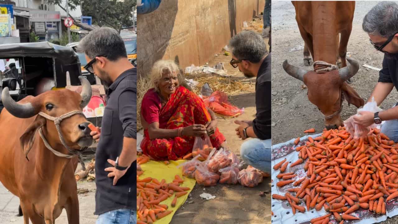ಇಬ್ಬರಿಗೂ ಹಸಿವು, ದೇವರಂತೆ ಬಂದು ಅಜ್ಜಿ, ಗೋವಿನ ಹಸಿವು ನೀಗಿಸಿದ ವ್ಯಕ್ತಿ ಇಬ್ಬರಿಗೂ ಹಸಿವು, ದೇವರಂತೆ ಬಂದು ಅಜ್ಜಿ, ಗೋವಿನ ಹಸಿವು ನೀಗಿಸಿದ ವ್ಯಕ್ತಿ