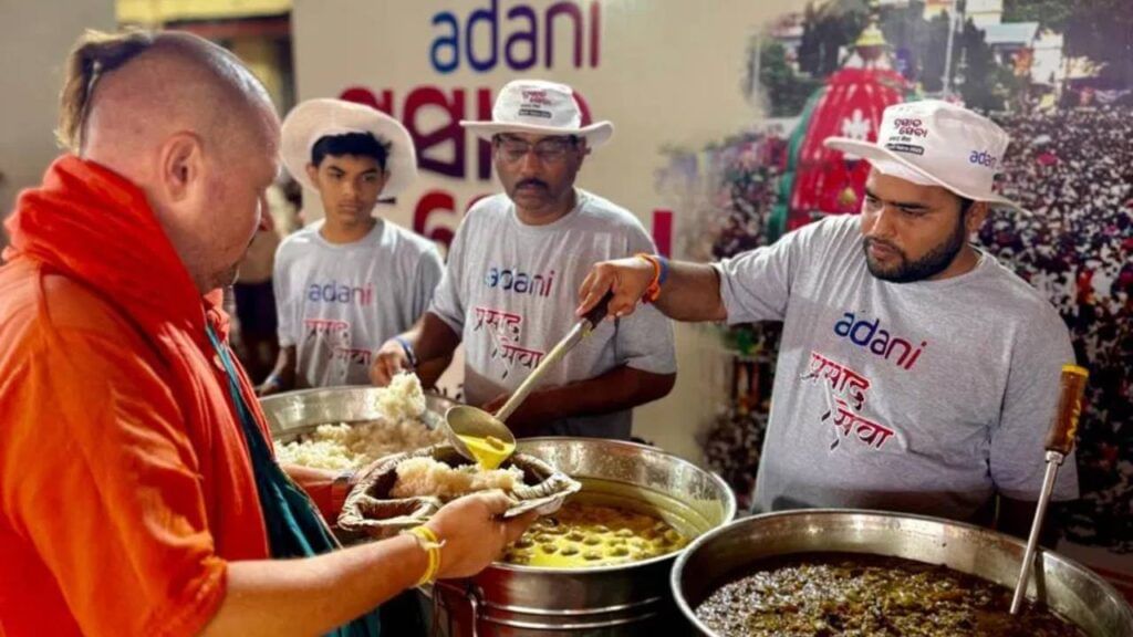 Adani Group offers seva during Puri Rath Yatra, offers 40 lakh free meals and beverages and other service