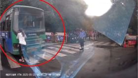 ಯುವತಿ ಮೇಲೆ ಬಸ್​ ಹತ್ತಿಸಲು ಯತ್ನಿಸಿದ BMTC ಬಸ್​ ಚಾಲಕ, ವಿಡಿಯೋ ವೈರಲ್​