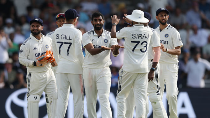 5 ವಿಕೆಟ್ ಉರುಳಿಸಿದ ಬುಮ್ರಾ; ಭಾರತಕ್ಕೆ 6 ರನ್ ಮುನ್ನಡೆ