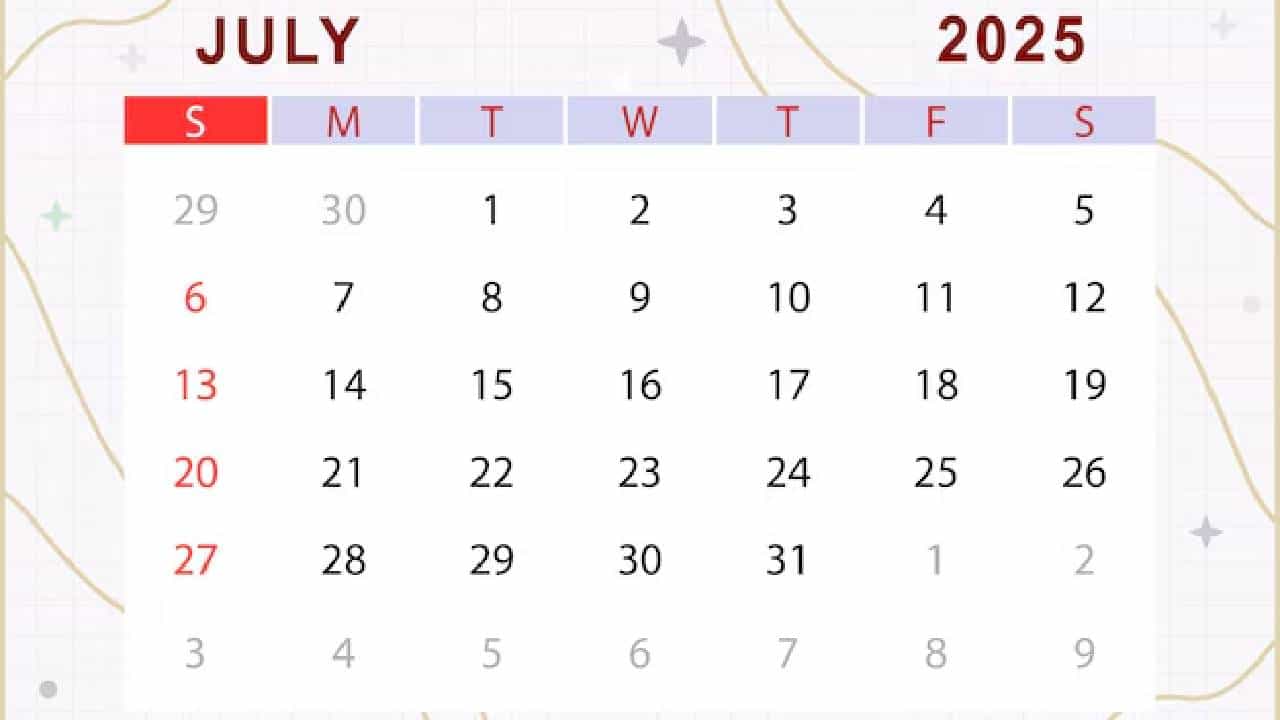 Important Days in July 2025: ಜುಲೈ ತಿಂಗಳಲ್ಲಿ ಆಚರಿಸಲಾಗುವ ರಾಷ್ಟ್ರೀಯ, ಅಂತಾರಾಷ್ಟ್ರೀಯ ದಿನಾಚರಣೆಗಳ ಪಟ್ಟಿ ಇಲ್ಲಿದೆ