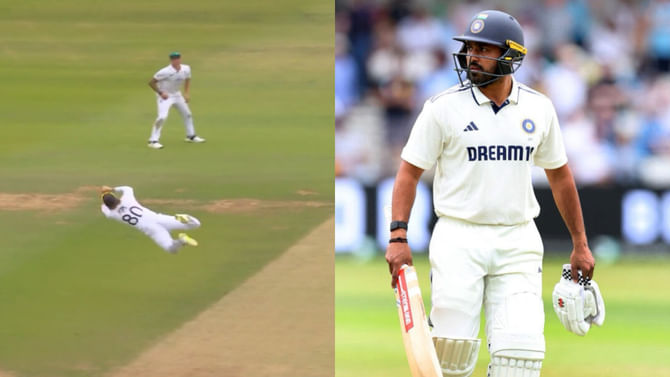 ಮೊದಲ ಇನ್ನಿಂಗ್ಸ್​ನಲ್ಲಿ ಸೊನ್ನೆ ಸುತ್ತಿದ ಕರುಣ್ ನಾಯರ್