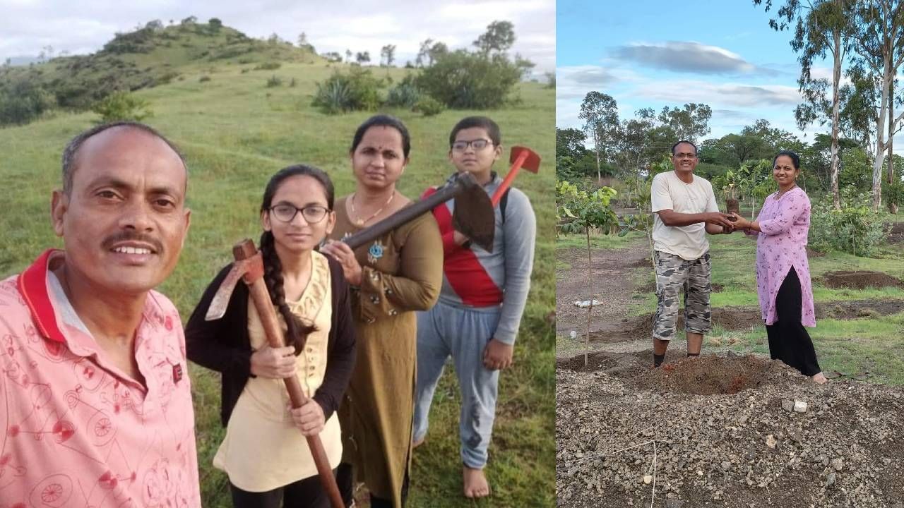 ಕುಟುಂಬದ ಜೊತೆ ಸೇರಿ ಬೋಳುಬೆಟ್ಟದಲ್ಲಿ 450 ಕ್ಕೂ ಹೆಚ್ಚು ಗಿಡ-ಮರ ನೆಟ್ಟು ಪರಿಸರ ಪ್ರೇಮ ಮೆರೆದ ಮಾಜಿ ಯೋಧ