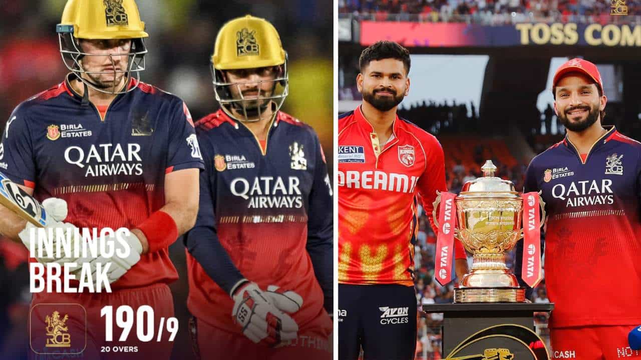 RCB vs PBKS, IPL 2025 Final: ಕೊನೆಯ 19 ರನ್ಗೆ ಆರ್ಸಿಬಿಯ 4 ವಿಕೆಟ್ಗಳು ಪತನ: ಗೆಲ್ಲಲು 190 ರನ್ ಸಾಕೇ? RCB vs PBKS, IPL 2025 Final: ಕೊನೆಯ 19 ರನ್ಗೆ ಆರ್ಸಿಬಿಯ 4 ವಿಕೆಟ್ಗಳು ಪತನ: ಗೆಲ್ಲಲು 190 ರನ್ ಸಾಕೇ?