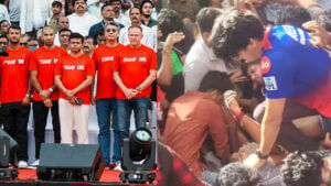 RCB Fans Death: ಕಾಲ್ತುಳಿತದಲ್ಲಿ ಸಾವನ್ನಪ್ಪಿದವರಿಗೆ 10 ಲಕ್ಷ ರೂ. ಪರಿಹಾರ ಘೋಷಿಸಿದ ಆರ್ಸಿಬಿ RCB Fans Death: ಕಾಲ್ತುಳಿತದಲ್ಲಿ ಸಾವನ್ನಪ್ಪಿದವರಿಗೆ 10 ಲಕ್ಷ ರೂ. ಪರಿಹಾರ ಘೋಷಿಸಿದ ಆರ್ಸಿಬಿ