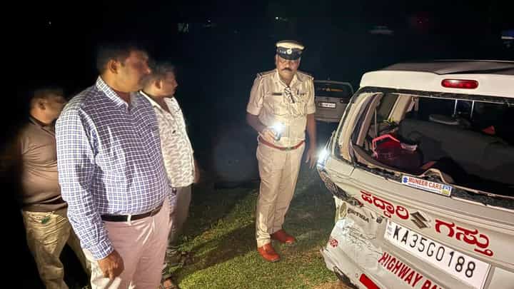 ಸಚಿವ ಶಿವರಾಜ್ ತಂಗಡಗಿ ಬೆಂಗಾವಲು ಪಡೆ ವಾಹನ ಅಪಘಾತ, ಇಬ್ಬರಿಗೆ ಗಾಯ ಸಚಿವ ಶಿವರಾಜ್ ತಂಗಡಗಿ ಬೆಂಗಾವಲು ಪಡೆ ವಾಹನ ಅಪಘಾತ, ಇಬ್ಬರಿಗೆ ಗಾಯ