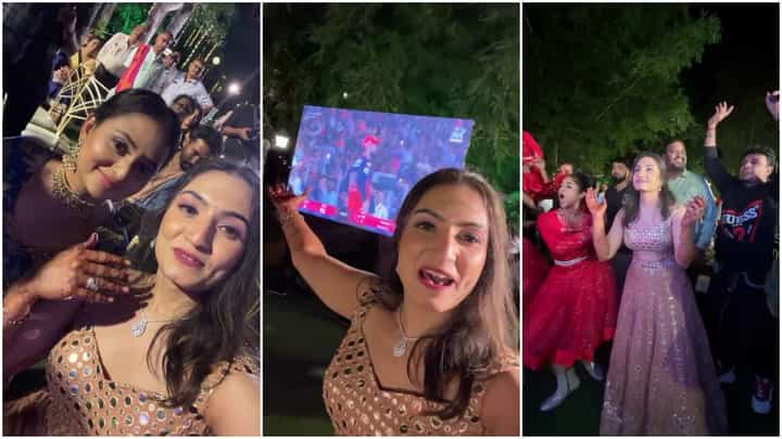 ಆರ್ಸಿಬಿ ಮ್ಯಾಚ್ ನೋಡುತ್ತಲೇ ಮುಗಿದಯೋಯ್ತು ವೈಷ್ಣವಿ ‘ಸಂಗೀತ್’ ಕಾರ್ಯಕ್ರಮ ಆರ್ಸಿಬಿ ಮ್ಯಾಚ್ ನೋಡುತ್ತಲೇ ಮುಗಿದಯೋಯ್ತು ವೈಷ್ಣವಿ ‘ಸಂಗೀತ್’ ಕಾರ್ಯಕ್ರಮ