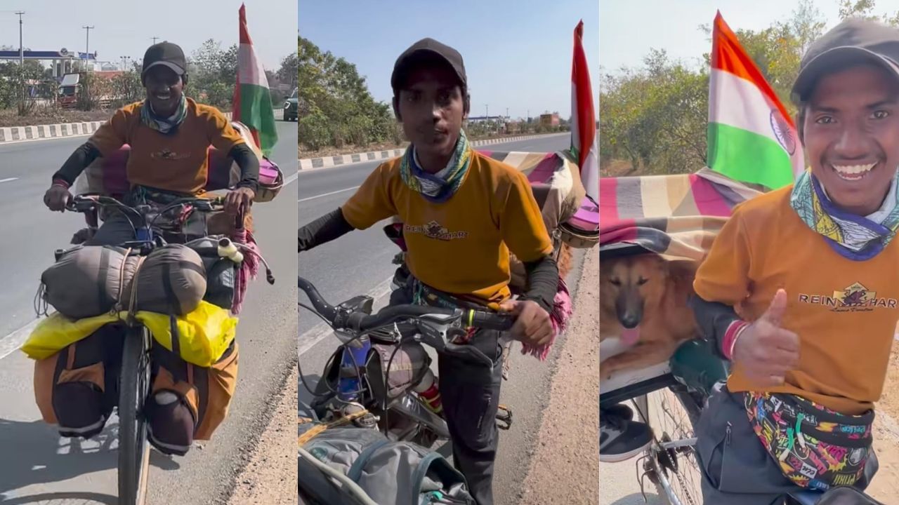 Video : ಚಾರ್ಲಿಯೊಂದಿಗೆ ಭಾರತದಾದ್ಯಂತ ಸುತ್ತಾಟ, 12,000 ಕಿಮೀ ಸೈಕಲ್ ತುಳಿದುಕೊಂಡೇ ಯುವಕನ ಪ್ರಯಾಣ Video : ಚಾರ್ಲಿಯೊಂದಿಗೆ ಭಾರತದಾದ್ಯಂತ ಸುತ್ತಾಟ, 12,000 ಕಿಮೀ ಸೈಕಲ್ ತುಳಿದುಕೊಂಡೇ ಯುವಕನ ಪ್ರಯಾಣ