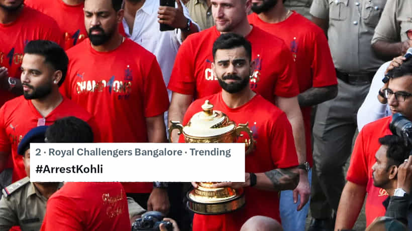 ವಿರಾಟ್ ಕೊಹ್ಲಿಯನ್ನು ಬಂಧಿಸಲು ಆಗ್ರಹ; ಸೋಶಿಯಲ್ ಮೀಡಿಯಾದಲ್ಲಿ #ArrestKohli ಟ್ರೆಂಡಿಂಗ್