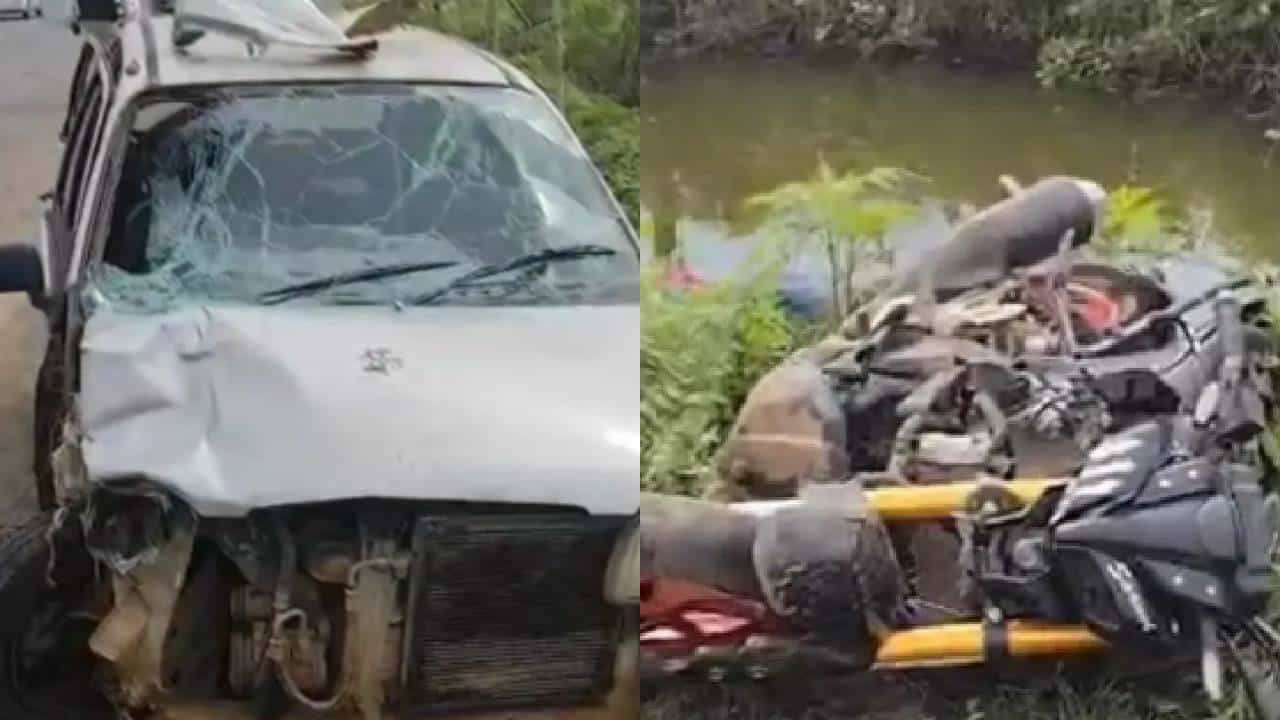 ನಾಸಿಕ್: ಕಾರು, ಬೈಕ್ ನಡುವೆ ಭೀಕರ ಅಪಘಾತ, ಮಗು ಸೇರಿ 7 ಮಂದಿ ಸಾವು, ಇಬ್ಬರಿಗೆ ಗಾಯ ನಾಸಿಕ್: ಕಾರು, ಬೈಕ್ ನಡುವೆ ಭೀಕರ ಅಪಘಾತ, ಮಗು ಸೇರಿ 7 ಮಂದಿ ಸಾವು, ಇಬ್ಬರಿಗೆ ಗಾಯ