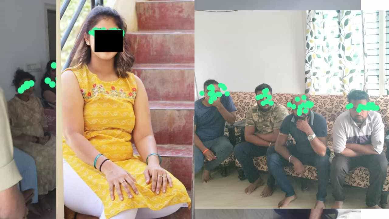 ಮನೆಯಲ್ಲೇ ಹೈಟೆಕ್ ವೇಶ್ಯವಾಟಿಕೆ ದಂಧೆ: ರೆಡ್ ಹ್ಯಾಂಡ್ ಆಗಿ ಸಿಕ್ಕಿಬಿದ್ದ 6 ಪುರುಷರು, ಇಬ್ಬರು ಯುವತಿಯರು ಮನೆಯಲ್ಲೇ ಹೈಟೆಕ್ ವೇಶ್ಯವಾಟಿಕೆ ದಂಧೆ: ರೆಡ್ ಹ್ಯಾಂಡ್ ಆಗಿ ಸಿಕ್ಕಿಬಿದ್ದ 6 ಪುರುಷರು, ಇಬ್ಬರು ಯುವತಿಯರು