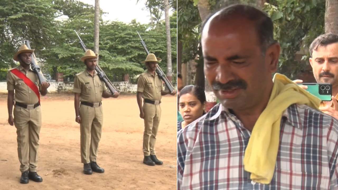 ಹಾಸನದ ಪೊಲೀಸ್ ಮೈದಾನದಲ್ಲಿ ಮೂರು ಸುತ್ತು ಗಾಳಿಯಲ್ಲಿ ಗುಂಡು ಹಾರಿಸುವ ಮೂಲಕ ಸಕಲ ಸರ್ಕಾರಿ ಗೌರವ ಸಲ್ಲಿಸುವ ಮೂಲಕ ಅಂತಿಮ ವಿದಾಯ ಹೇಳಿದ್ದು, ಅಗಲಿದ ರಕ್ಷಾ ಕಾರ್ಯ ನೆನೆದು  ಪೊಲೀಸರು ಕಣ್ಣೀರಿಟ್ಟರು.
