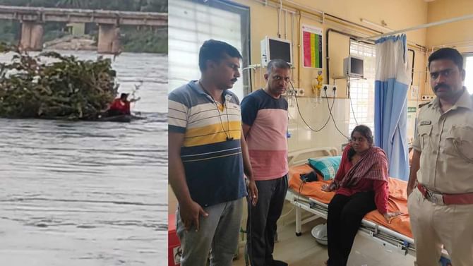 ಆತ್ಮಹತ್ಯೆಗೆ ಯತ್ನ: ನದಿಯ ನಡುಗಡ್ಡೆಯಲ್ಲಿ ಸಿಲುಕಿದ್ದ ಯುವತಿ ರಕ್ಷಣೆ