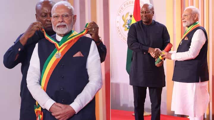 Video: ಪ್ರಧಾನಿ ನರೇಂದ್ರ ಮೋದಿಗೆ ಘಾನಾದ ಅತ್ಯುನ್ನತ ನಾಗರಿಕ ಪ್ರಶಸ್ತಿ Video: ಪ್ರಧಾನಿ ನರೇಂದ್ರ ಮೋದಿಗೆ ಘಾನಾದ ಅತ್ಯುನ್ನತ ನಾಗರಿಕ ಪ್ರಶಸ್ತಿ