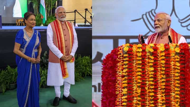 Video: ಟ್ರಿನಿಡಾಡ್ ಮತ್ತು ಟೊಬಾಗೊ ಪ್ರಧಾನಿ ಕಮಲಾರನ್ನು ಬಿಹಾರದ ಮಗಳು ಎಂದು ಕರೆದ ಪ್ರಧಾನಿ ಮೋದಿ Video: ಟ್ರಿನಿಡಾಡ್ ಮತ್ತು ಟೊಬಾಗೊ ಪ್ರಧಾನಿ ಕಮಲಾರನ್ನು ಬಿಹಾರದ ಮಗಳು ಎಂದು ಕರೆದ ಪ್ರಧಾನಿ ಮೋದಿ