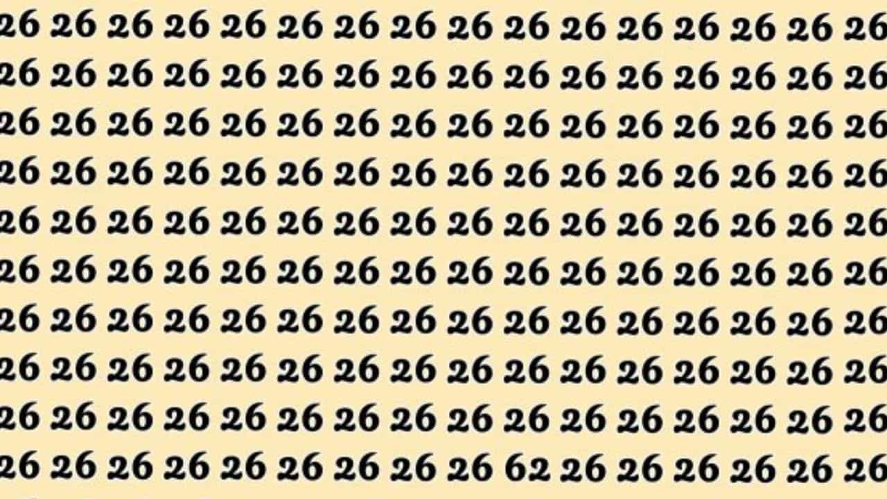 Optical Illusion: ಈ ಚಿತ್ರದಲ್ಲಿ 26ರ ನಡುವೆ ಅಡಗಿರುವ 62 ಸಂಖ್ಯೆಯನ್ನು ಕಂಡುಹಿಡಿಯಬಲ್ಲಿರಾ? Optical Illusion: ಈ ಚಿತ್ರದಲ್ಲಿ 26ರ ನಡುವೆ ಅಡಗಿರುವ 62 ಸಂಖ್ಯೆಯನ್ನು ಕಂಡುಹಿಡಿಯಬಲ್ಲಿರಾ?