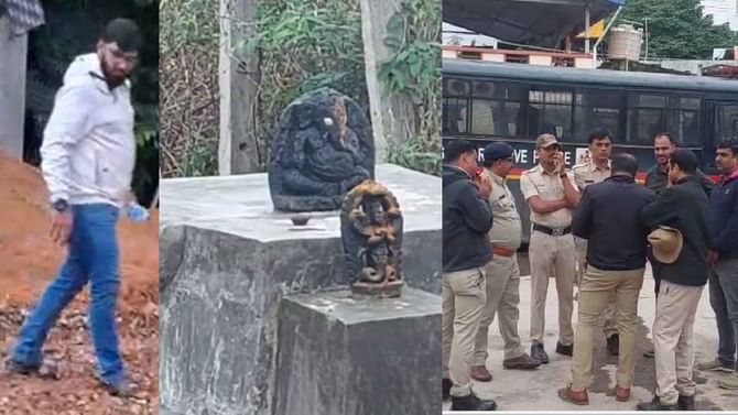ಶಿವಮೊಗ್ಗದಲ್ಲಿ ಹಿಂದೂ ದೇವರಿಗೆ ಅಪಮಾನ: ಇಬ್ಬರು ಕಿಡಿಗೇಡಿಗಳು ಅಂದರ್