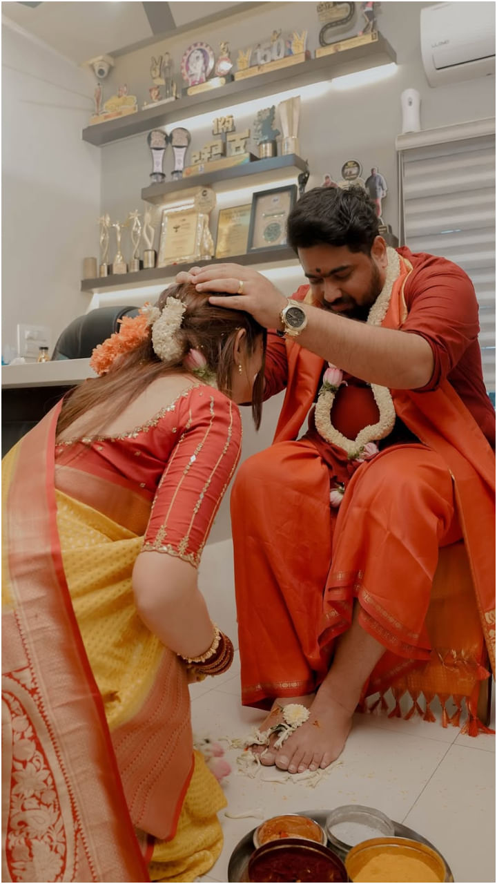 ಭೀಮನ ಅಮಾವಾಸ್ಯೆ ಆಚರಿಸಿ ಫೋಟೋ ಹಂಚಿಕೊಂಡಿರುವ ದಂಪತಿ.