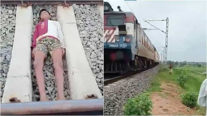 Video: ರೀಲ್ಸ್ ಹುಚ್ಚು, ಓಡಿ ಬಂದು ರೈಲ್ವೆ ಹಳಿ ಮೇಲೆ ಮಲಗೇ ಬಿಟ್ಟ, ರೈಲು ಹೋಗೇಬಿಡ್ತು Video: ರೀಲ್ಸ್ ಹುಚ್ಚು, ಓಡಿ ಬಂದು ರೈಲ್ವೆ ಹಳಿ ಮೇಲೆ ಮಲಗೇ ಬಿಟ್ಟ, ರೈಲು ಹೋಗೇಬಿಡ್ತು
