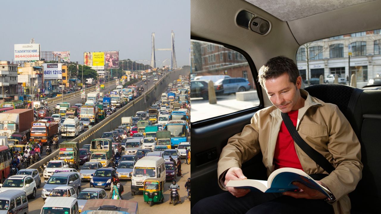 Viral: ಟ್ರಾಫಿಕ್ ಜಾಮ್ ನಡುವೆ ಸಮಯವನ್ನು ಸರಿಯಾಗಿ ಬಳಸಿಕೊಳ್ಳುತ್ತಿರುವ ಬೆಂಗಳೂರಿನ ಉದ್ಯಮಿ