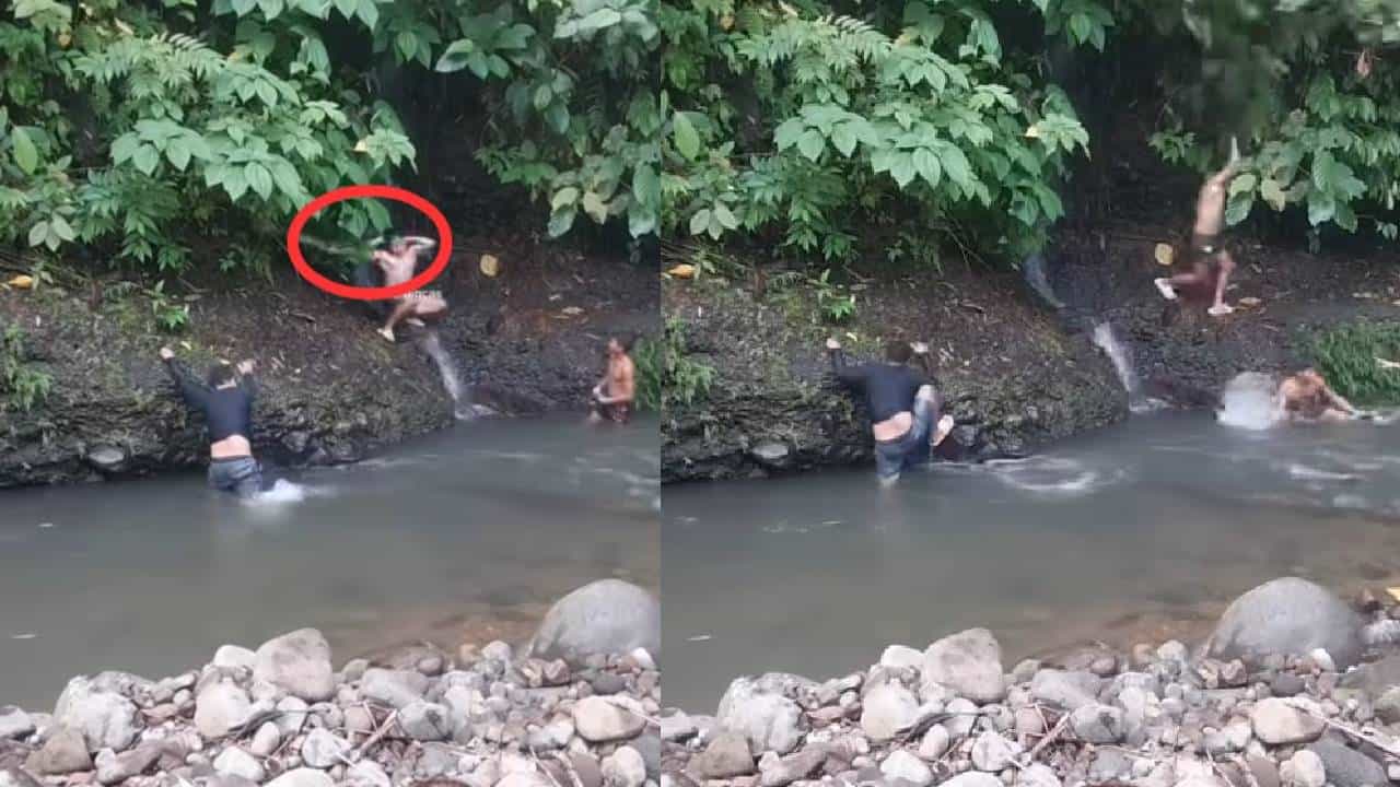 Video: ಜಸ್ಟ್ ಮಿಸ್; ಸ್ನೇಹಿತರೊಂದಿಗೆ ನೀರಿನಲ್ಲಿ ಆಡುತ್ತಿರುವಾಗ ಯುವಕನ ಮೇಲೆ ದಾಳಿ ಮಾಡಿದ ದೈತ್ಯ ಹಾವು Video: ಜಸ್ಟ್ ಮಿಸ್; ಸ್ನೇಹಿತರೊಂದಿಗೆ ನೀರಿನಲ್ಲಿ ಆಡುತ್ತಿರುವಾಗ ಯುವಕನ ಮೇಲೆ ದಾಳಿ ಮಾಡಿದ ದೈತ್ಯ ಹಾವು