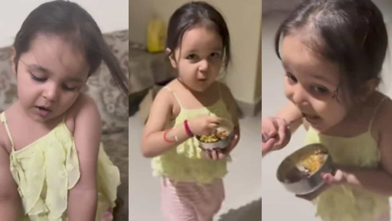 Video : ಹಸಿವಿಲ್ಲದಿದ್ರೂ ಅಮ್ಮ ಮಾಡಿದ ಅಡುಗೆಯನ್ನು ಕಷ್ಟಪಟ್ಟು ತಿನ್ನುತ್ತಿರುವ ಪುಟಾಣಿ