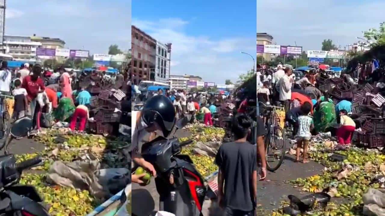 Video: ಮಾವಿನ ಹಣ್ಣಿನ ಟ್ರಕ್ ಪಲ್ಟಿ; ಚಾಲಕನ ಸಹಾಯಕ್ಕೂ ಬಾರದೆ ಹಣ್ಣು ಹೆಕ್ಕುವುದರಲ್ಲಿ ಬ್ಯುಸಿಯಾದ ಜನ Video: ಮಾವಿನ ಹಣ್ಣಿನ ಟ್ರಕ್ ಪಲ್ಟಿ; ಚಾಲಕನ ಸಹಾಯಕ್ಕೂ ಬಾರದೆ ಹಣ್ಣು ಹೆಕ್ಕುವುದರಲ್ಲಿ ಬ್ಯುಸಿಯಾದ ಜನ