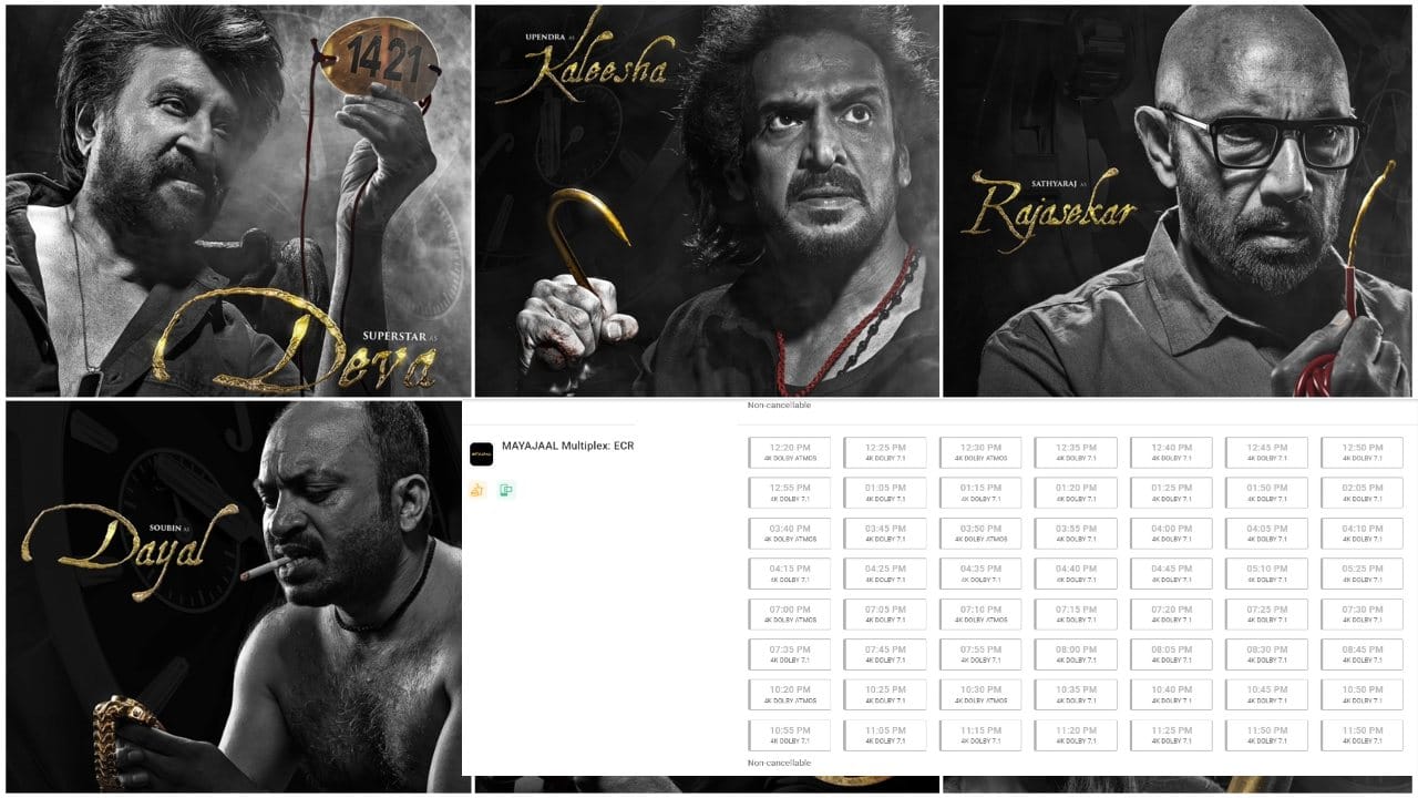 ‘ಕೂಲಿ’ ಚಿತ್ರಕ್ಕೆ ಒಂದೇ ಮಲ್ಟಿಪ್ಲೆಕ್ಸ್​ನಲ್ಲಿ 56 ಶೋ; ಡಬಲ್ ದುಡ್ಡು ಕೊಡ್ತೀನಿ ಎಂದರೂ ಒಂದೇ ಒಂದು ಟಿಕೆಟ್ ಇಲ್ಲ