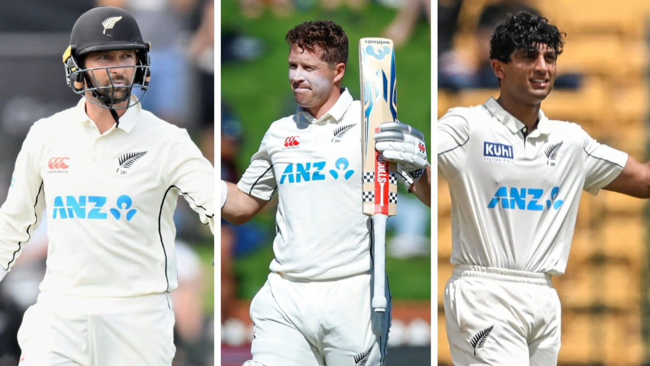 ಇದೀಗ ರಚಿನ್ ರವೀಂದ್ರ (165), ಡೆವೊನ್ ಕಾನ್ವೆ (153) ಹಾಗೂ ಹೆನ್ರಿ ನಿಕೋಲ್ಸ್ (150) ಝಿಂಬಾಬ್ವೆ ವಿರುದ್ಧದ 2ನೇ ಟೆಸ್ಟ್ ಪಂದ್ಯದ ಮೊದಲ ಇನಿಂಗ್ಸ್ನಲ್ಲಿ 150+ ರನ್ಗಳಿಸುವ ಈ ವಿಶ್ವ ದಾಖಲೆಯನ್ನು ಸರಿಗಟ್ಟಿದ್ದಾರೆ. ಅಲ್ಲದೆ ಟೆಸ್ಟ್ ಕ್ರಿಕೆಟ್ನಲ್ಲಿ ಈ ಸಾಧನೆ ಮಾಡಿದ ನ್ಯೂಝಿಲೆಂಡ್ನ ಮೊದಲ ತ್ರಿಮೂರ್ತಿಗಳೆಂಬ ಹೆಗ್ಗಳಿಕೆಯನ್ನು ತಮ್ಮದಾಗಿಸಿಕೊಂಡಿದ್ದಾರೆ.