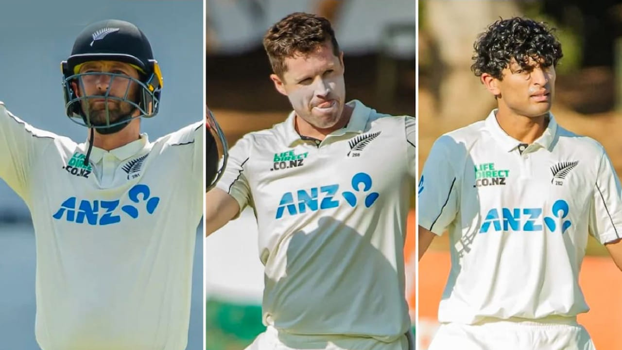 ಈ ಪಟ್ಟಿಗೆ ಹೊಸ ಸೇರ್ಪಡೆ ರಚಿನ್ ರವೀಂದ್ರ, ಡೆವೊನ್ ಕಾನ್ವೆ, ಹೆನ್ರಿ ನಿಕೋಲ್ಸ್. ಬುಲವಾಯೊದಲ್ಲಿ ನಡೆದ ಝಿಂಬಾಬ್ವೆ ವಿರುದ್ಧದ ದ್ವಿತೀಯ ಟೆಸ್ಟ್ ಪಂದ್ಯದ ಮೊದಲ ಇನಿಂಗ್ಸ್ನಲ್ಲಿ ಆರಂಭಿಕನಾಗಿ ಕಣಕ್ಕಿಳಿದ ಡೆವೊನ್ ಕಾನ್ವೆ 153 ರನ್ ಬಾರಿಸಿದರೆ, ಆ ಬಳಿಕ ಬಂದ ಹೆನ್ರಿ ನಿಕೋಲ್ಸ್ 150 ರನ್ ಚಚ್ಚಿದ್ದರು. ಇನ್ನು ರಚಿನ್ ರವೀಂದ್ರ ಕೇವಲ 139 ಎಸೆತಗಳಲ್ಲಿ 165 ರನ್ ಬಾರಿಸಿದ್ದರು.