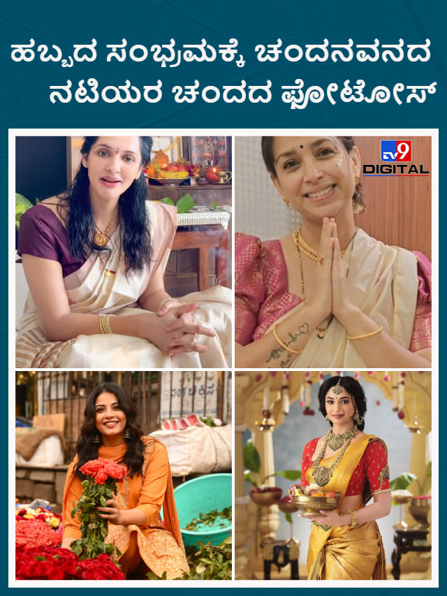 ಹಬ್ಬದ ಸಂಭ್ರಮಕ್ಕೆ ಚಂದನವನದ ನಟಿಯರ ಚಂದದ ಫೋಟೋಸ್