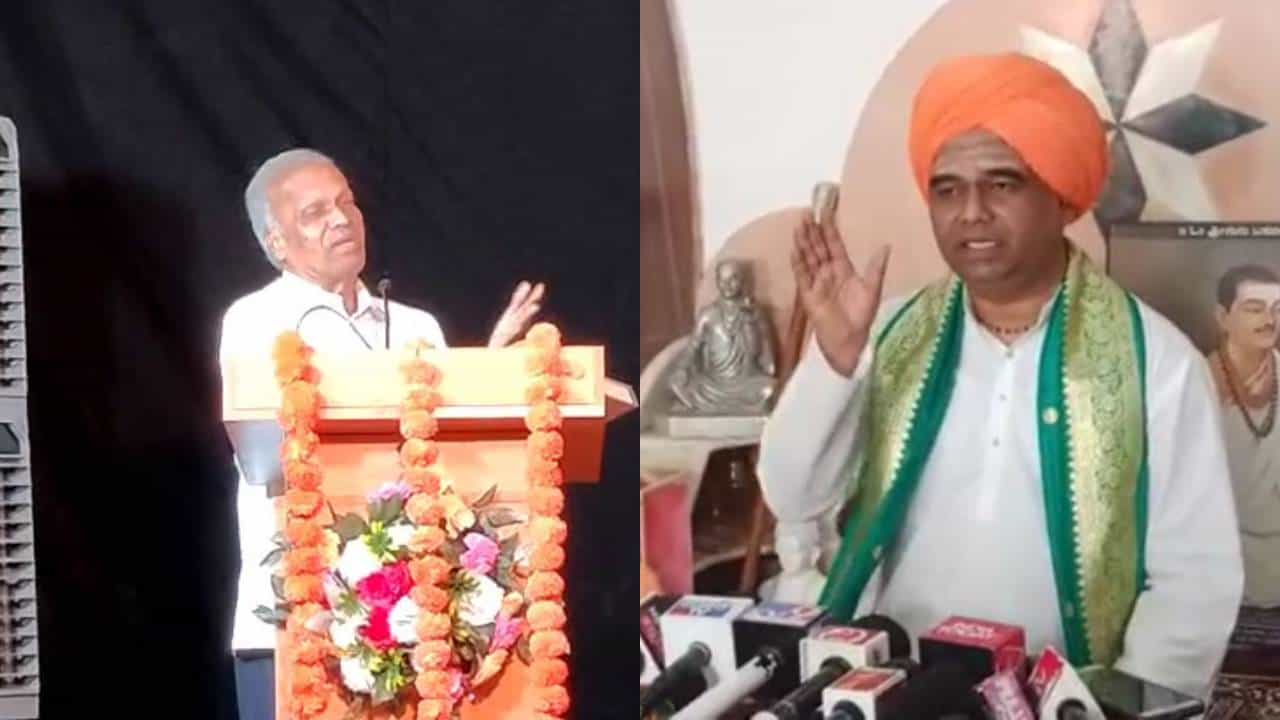 ಮತ್ತೆ ಮುನ್ನೆಲೆಗೆ ಬಂದ ವೀರಶೈವ-ಲಿಂಗಾಯತ ಪ್ರತ್ಯೇಕ ಧರ್ಮ: ಮೊಯ್ಲಿ ಕಾರ್ಯಕ್ರಮದಲ್ಲಿ ಜಗಳಬಂದಿ ಮತ್ತೆ ಮುನ್ನೆಲೆಗೆ ಬಂದ ವೀರಶೈವ-ಲಿಂಗಾಯತ ಪ್ರತ್ಯೇಕ ಧರ್ಮ: ಮೊಯ್ಲಿ ಕಾರ್ಯಕ್ರಮದಲ್ಲಿ ಜಗಳಬಂದಿ