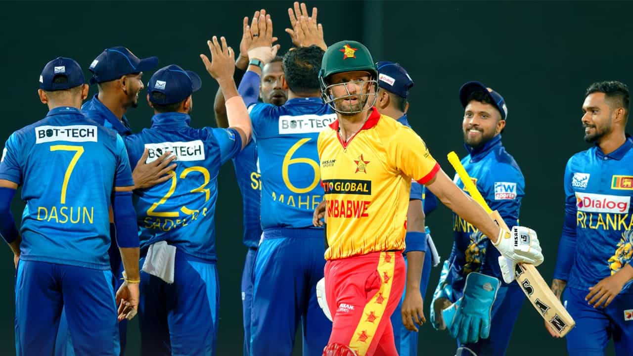 ZIM vs SL: ಕೊನೆಯ ಓವರ್ನಲ್ಲಿ ಹ್ಯಾಟ್ರಿಕ್ ವಿಕೆಟ್; ಗೆಲ್ಲುವ ಪಂದ್ಯವನ್ನು ಕೈಚೆಲ್ಲಿದ ಜಿಂಬಾಬ್ವೆ ZIM vs SL: ಕೊನೆಯ ಓವರ್ನಲ್ಲಿ ಹ್ಯಾಟ್ರಿಕ್ ವಿಕೆಟ್; ಗೆಲ್ಲುವ ಪಂದ್ಯವನ್ನು ಕೈಚೆಲ್ಲಿದ ಜಿಂಬಾಬ್ವೆ
