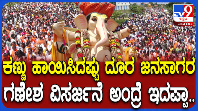 ಅಬ್ಬಬ್ಬಾ..! ಗಣೇಶ ವಿಸರ್ಜನೆ ಮೆರವಣಿಗೆಯಲ್ಲಿ ಏನ್ ಜನ ಗುರು