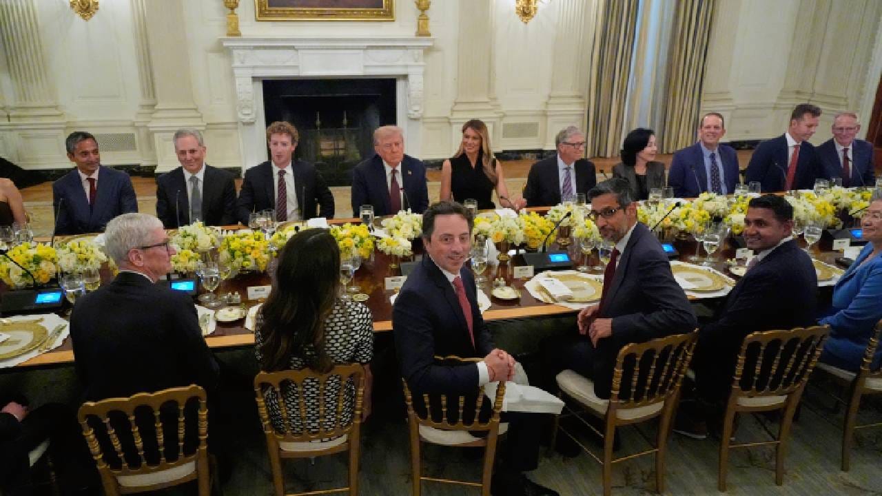 Video: ನಾಡೆಲ್ಲಾರಿಂದ ಸುಂದರ್ ಪಿಚ್ಚೈವರೆಗೆ ಟ್ರಂಪ್ ಔತಣ ಕೂಟದಲ್ಲಿ ಯಾರ್ಯಾರಿದ್ರು?, ಮಸ್ಕ್​ ಗೈರು