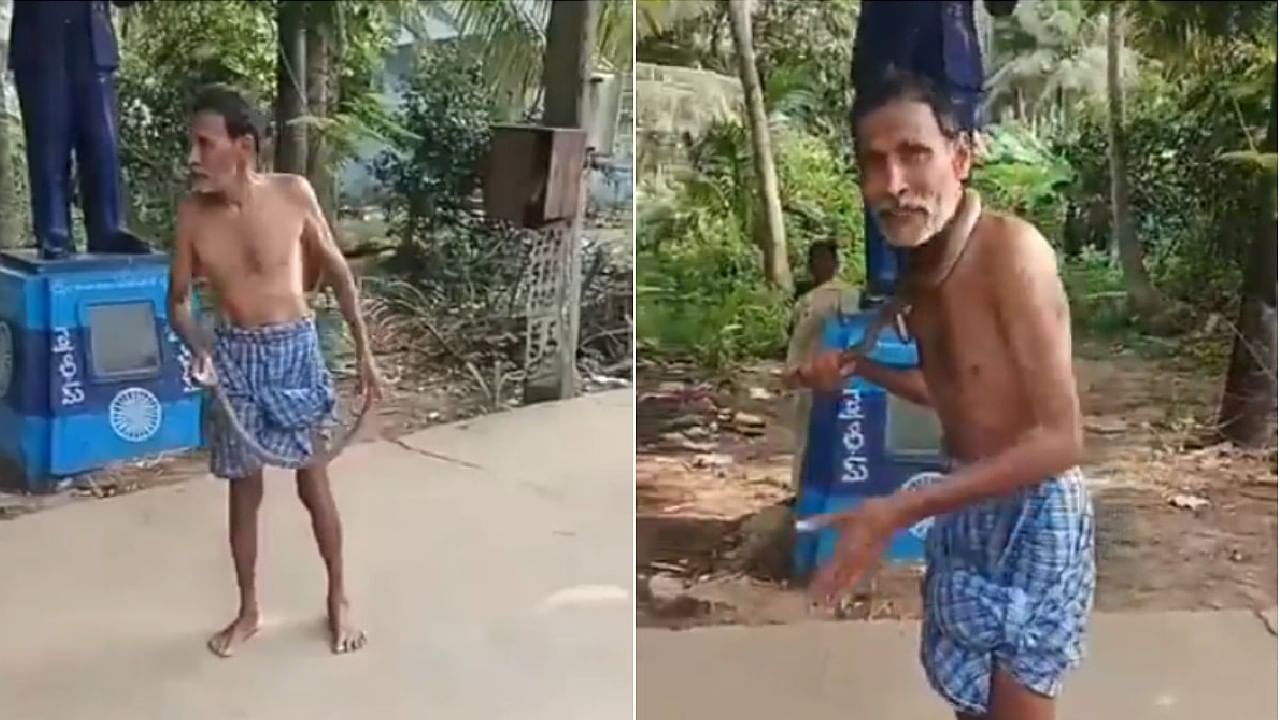 ನನ್ನನ್ನೇ ಕಚ್ಚುತ್ತೀಯ?; ಆಂಧ್ರದಲ್ಲಿ ಕುತ್ತಿಗೆಗೆ ಹಾವು ಸುತ್ತಿಕೊಂಡು ಕುಡುಕನ ಹೈಡ್ರಾಮಾ