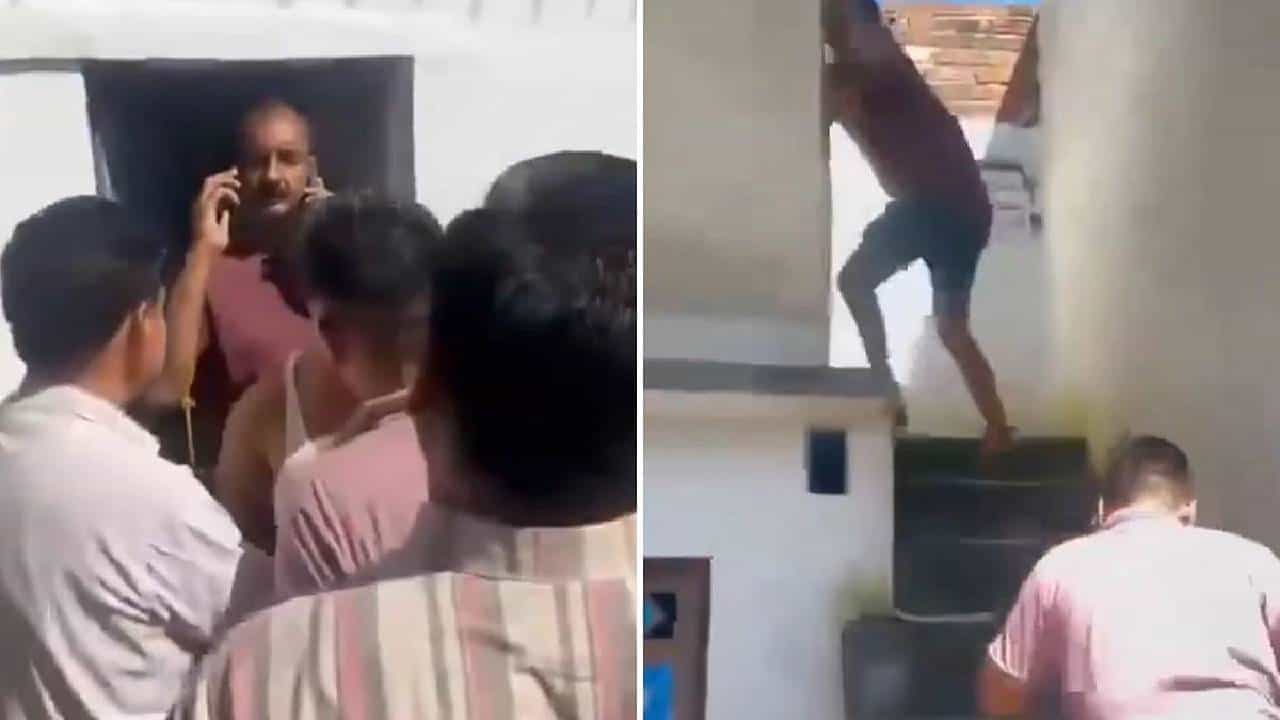 ಯುವತಿ ಮೇಲೆ ಅತ್ಯಾಚಾರ ಮಾಡಿ ವ್ಯಕ್ತಿ ಪರಾರಿ, ಪೊಲೀಸರಿಂದ ತಪ್ಪಿಸಿಕೊಳ್ಳುತ್ತಿರುವ ವಿಡಿಯೋ ವೈರಲ್