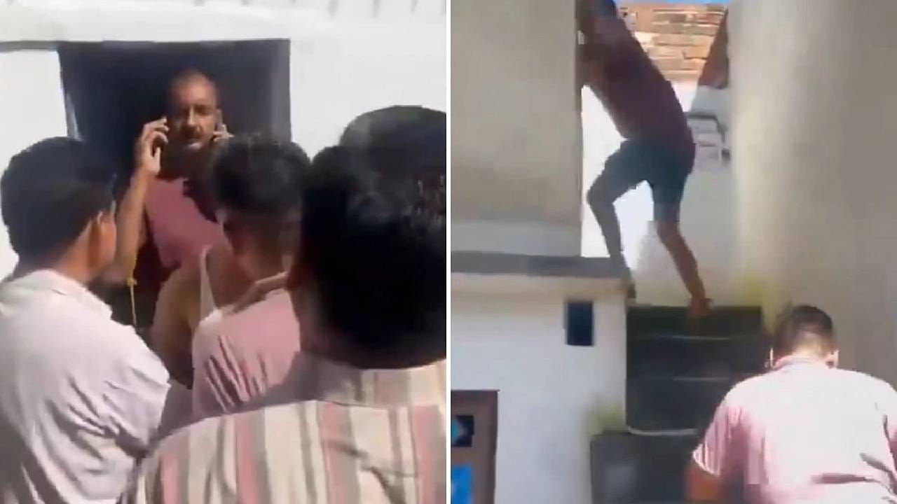 ಯುವತಿ ಮೇಲೆ ಅತ್ಯಾಚಾರ ಮಾಡಿ ವ್ಯಕ್ತಿ ಪರಾರಿ, ಪೊಲೀಸರಿಂದ ತಪ್ಪಿಸಿಕೊಳ್ಳುತ್ತಿರುವ ವಿಡಿಯೋ ವೈರಲ್ ಯುವತಿ ಮೇಲೆ ಅತ್ಯಾಚಾರ ಮಾಡಿ ವ್ಯಕ್ತಿ ಪರಾರಿ, ಪೊಲೀಸರಿಂದ ತಪ್ಪಿಸಿಕೊಳ್ಳುತ್ತಿರುವ ವಿಡಿಯೋ ವೈರಲ್