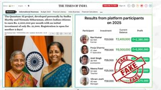 ಕ್ವಾಂಟಂ ಎಐ ಪ್ರಾಜೆಕ್ಟ್; ತಿಂಗಳಿಗೆ 20 ಲಕ್ಷ ಗಳಿಸಿ ಅಂತ ಮೆಸೇಜ್ ಬಂದ್ರೆ ಮೋಸ ಹೋಗ್ಬೇಡಿ; ಅದು ಪಕ್ಕಾ ಫೇಕ್