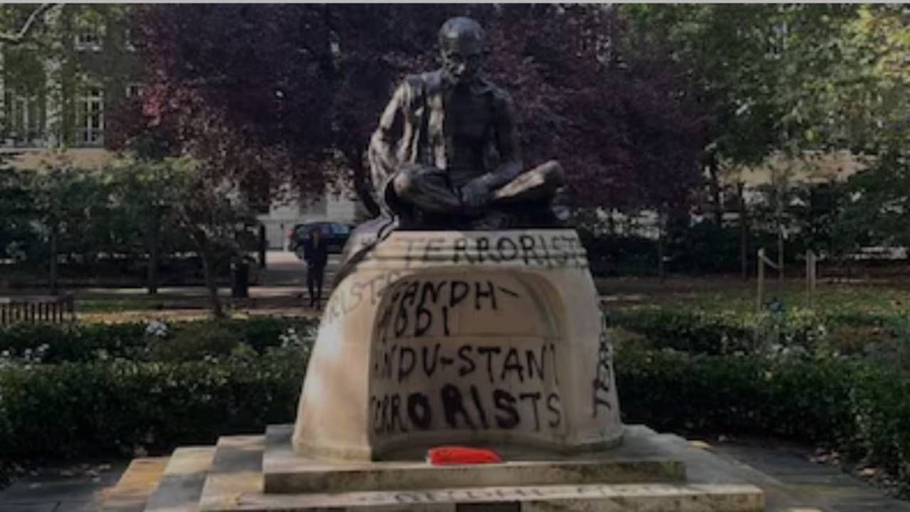 ಲಂಡನ್ ವಿಶ್ವವಿದ್ಯಾಲಯದ ಬಳಿ ಮಹಾತ್ಮ ಗಾಂಧಿ ಪ್ರತಿಮೆ ಧ್ವಂಸ, ಗಾಂಧಿ ಜಯಂತಿಗೆ 2 ದಿನ ಮೊದಲು ನಾಚಿಕೆಗೇಡಿನ ಕೃತ್ಯ