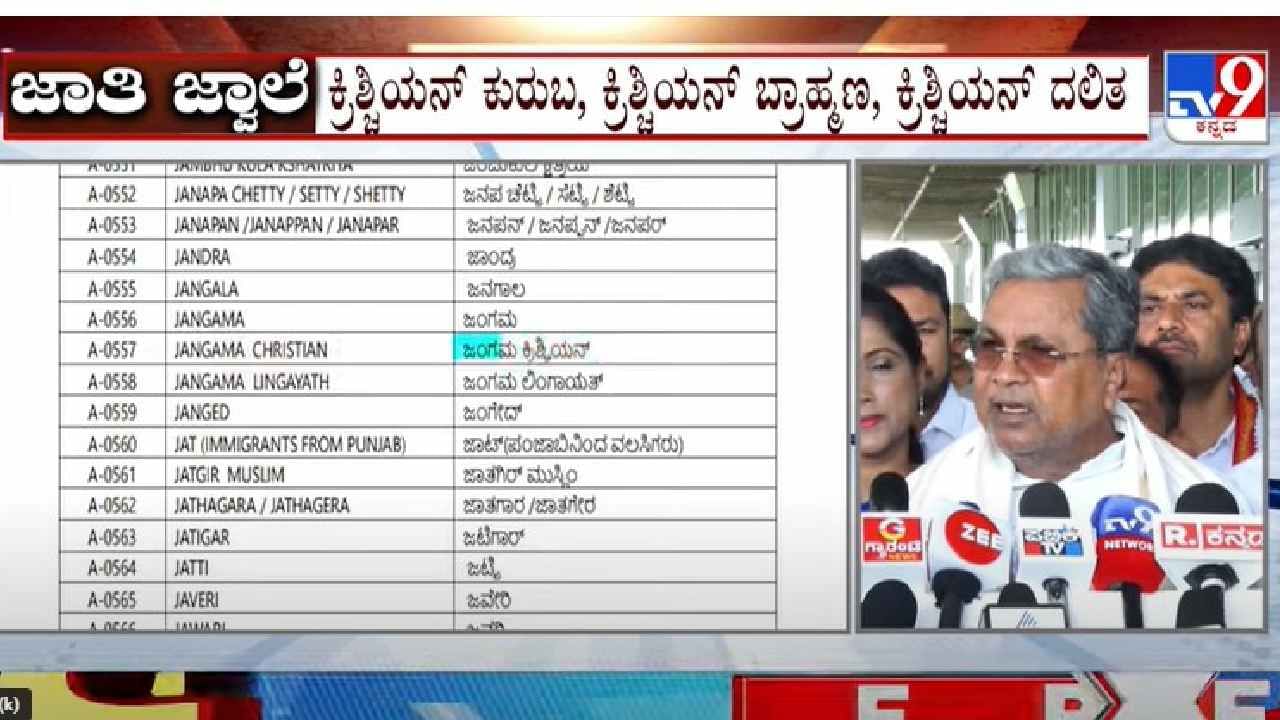 ಜಾತಿಗಣತಿ ಆರಂಭಕ್ಕೂ ಮುನ್ನವೇ ಭುಗಿಲೆದ್ದ ಆಕ್ರೋಶ: ಕ್ರಿಶ್ಚಿಯನ್ ಜತೆ ಹಿಂದೂ ಉಪಜಾತಿ ಸೇರ್ಪಡೆ