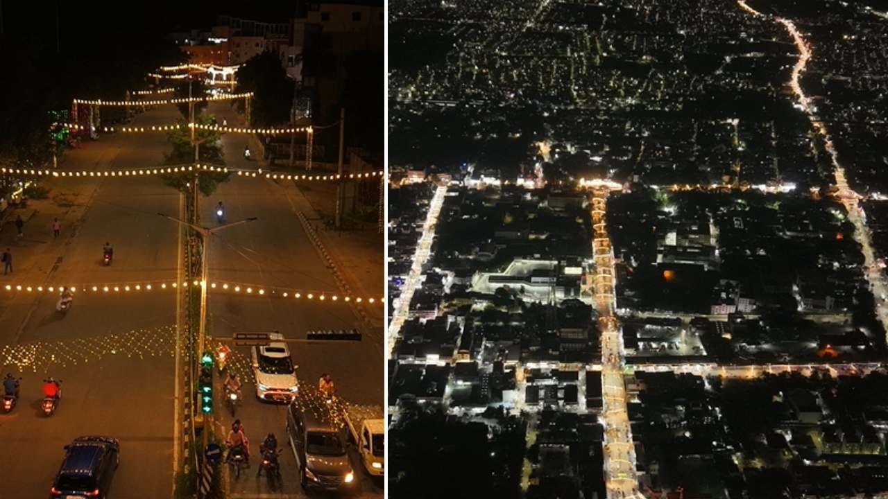 ದಸರಾ ಕಲರವ: ದೀಪಾಲಂಕಾರದಿಂದ ಕಂಗೊಳಿಸಿದ ಇಡೀ ತುಮಕೂರು ದಸರಾ ಕಲರವ: ದೀಪಾಲಂಕಾರದಿಂದ ಕಂಗೊಳಿಸಿದ ಇಡೀ ತುಮಕೂರು