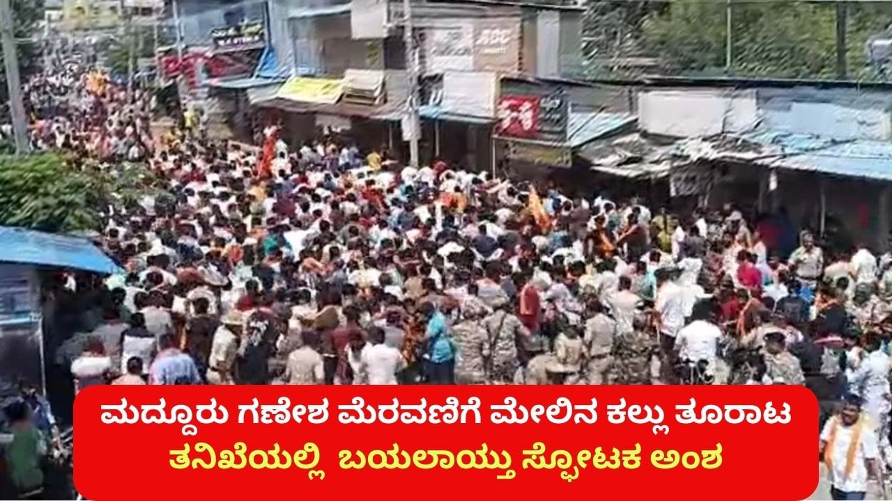 ಮದ್ದೂರು ಗಣೇಶ ಮೆರವಣಿಗೆ ಮೇಲಿನ ಕಲ್ಲು ತೂರಾಟ ಪೂರ್ವಯೋಜಿತ: ತನಿಖೆಯಲ್ಲಿ ಬಯಲಾಯ್ತ ಸ್ಫೋಟಕ ಅಂಶ