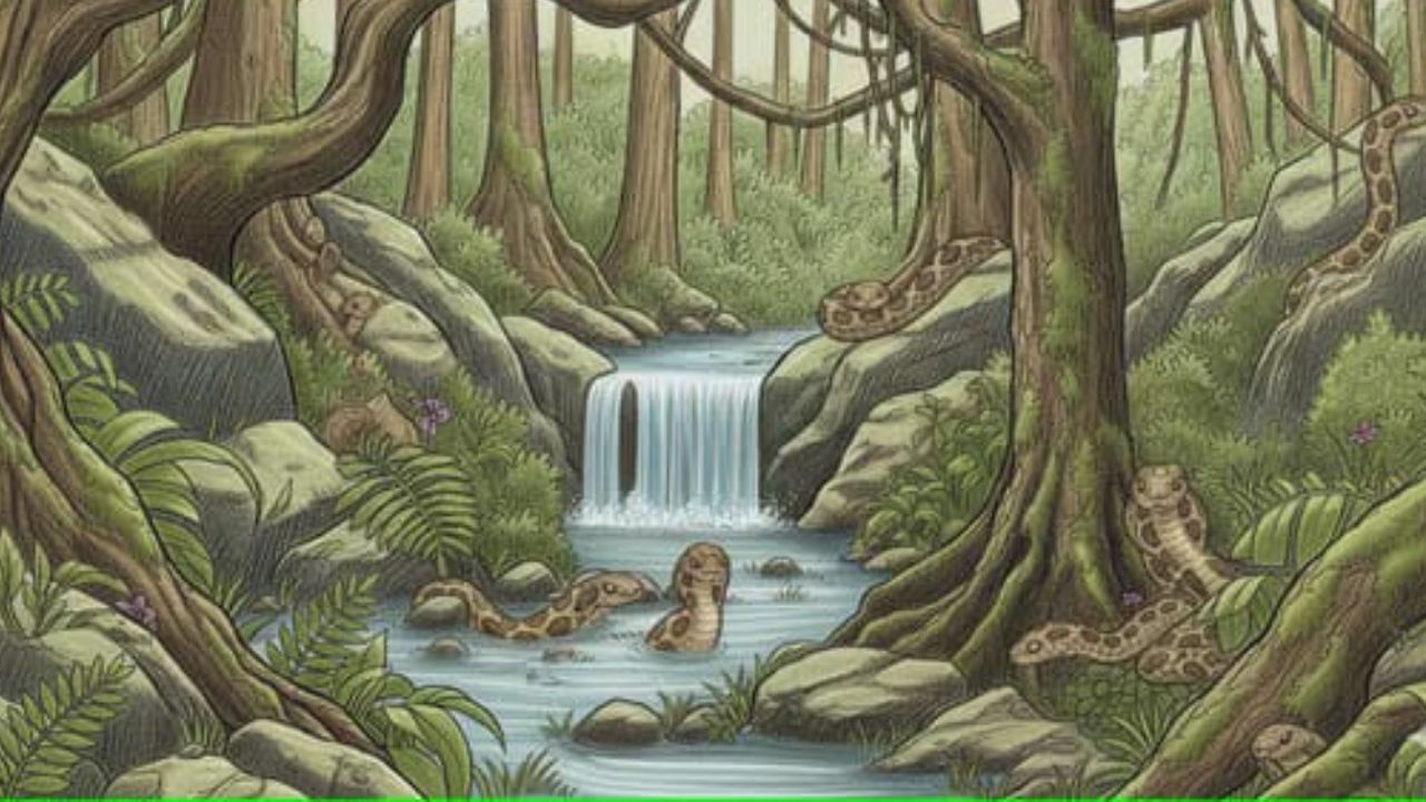 Optical Illusion: ಈ ಚಿತ್ರದಲ್ಲಿ ಅಡಗಿರುವ ಕಾಳಿಂಗ ಸರ್ಪಗಳನ್ನು ಕಂಡುಹಿಡಿಯಿರಿ